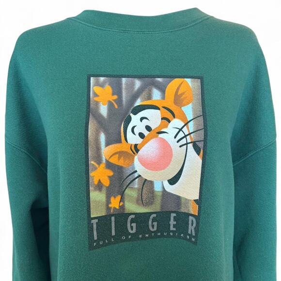 Disney Green Tigger Sweatshirt XL Men’s / Women’s 2XL - Picture 4 of 8